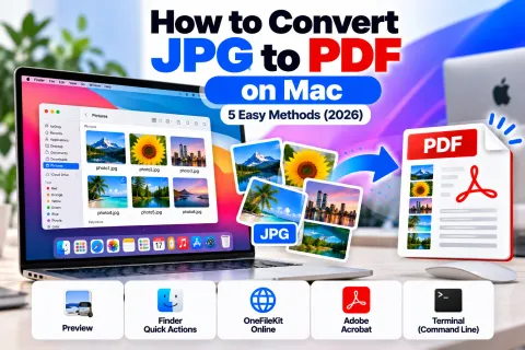 How to convert JPG to PDF on Mac using Preview, Finder, OneFileKit, Adobe Acrobat and Terminal