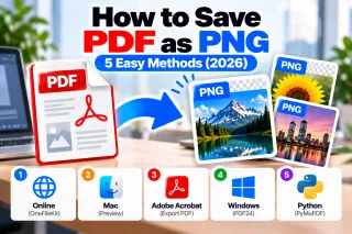 How to save PDF as PNG: 5 easy methods using OneFileKit, Mac Preview, Adobe Acrobat, PDF24 on Windows and Python PyMuPDF