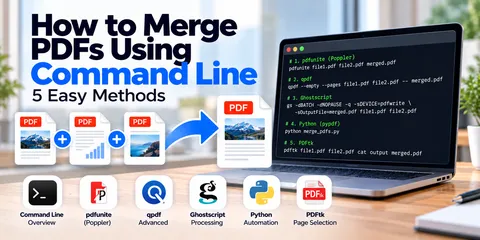 how to merge pdfs using command line