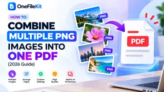 How to combine multiple PNG images into one PDF: arrange pages, custom settings and high quality on all devices