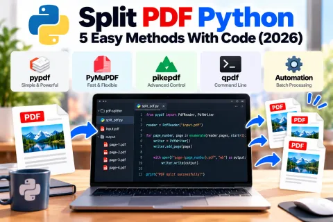Split PDF with Python using pypdf, PyMuPDF, pikepdf and qpdf code examples